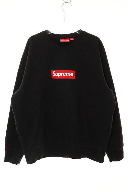【中古】シュプリーム SUPREME 22AW BOX LOGO CREWNECK BLACK M ボックス ロゴ クルーネック スウェット ☆AA★250216