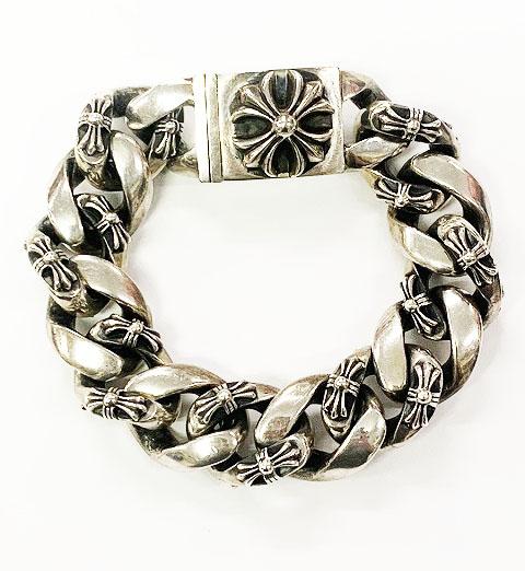 【中古】クロムハーツ CHROME HEARTS CHX ボックス ID ファンシー ブレスレット 13リンク シルバー ☆AA★▲ 250310