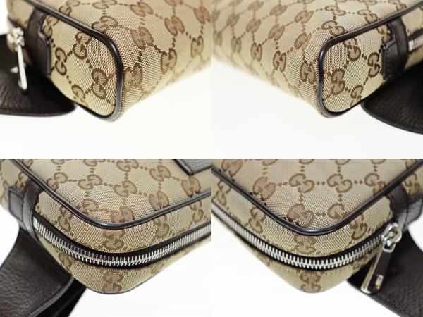 中古】グッチ GUCCI GGキャンバス スクエア ウエストポーチ 中古】グッチ GUCCI GGキャンバス スクエア ウエストポーチ