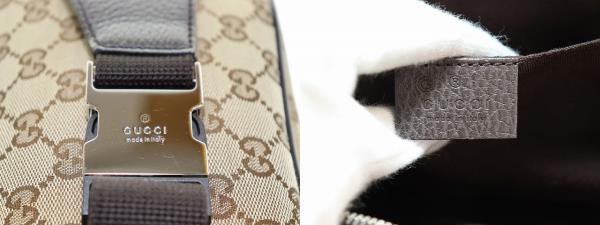 中古】グッチ GUCCI GGキャンバス スクエア ウエストポーチ 449174