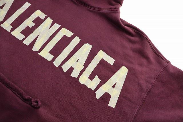 【中古】バレンシアガ BALENCIAGA 23SS TAPE TYPE RIPPED POCKET HOODIE M 744441 TOVB9 フーディ ☆AA★250407_2