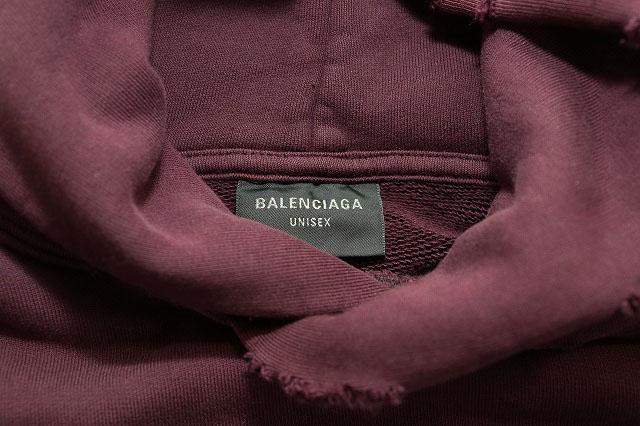 【中古】バレンシアガ BALENCIAGA 23SS TAPE TYPE RIPPED POCKET HOODIE M 744441 TOVB9 フーディ ☆AA★250407_7