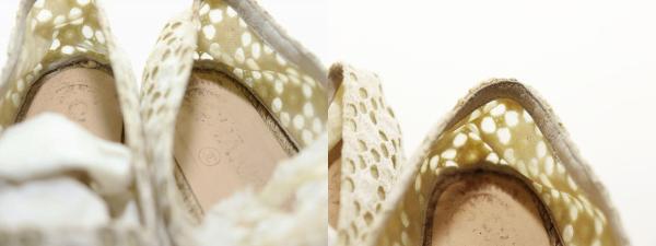 【中古】シャネル CHANEL ESPADRILLE SHOES WHITE SIZE 37 エスパドリーユ レース スリッポン ☆AA★●▲■260516_7