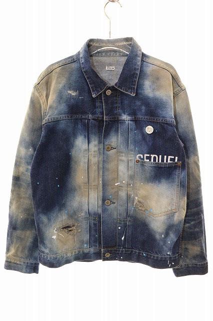 【中古】シークエル SEQUEL x FRAGMENT DESIGN 21AW DENIM JACKET INDIGO S SQ-21AW-JK-10 フラグメント 250407