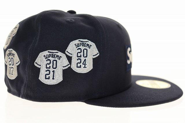 【中古】シュプリーム SUPREME 24AW JERSEYS BOX LOGO NEW ERA NAVY 7 1/4 57.7cm ボックス ロゴ ☆AA★▲■250419