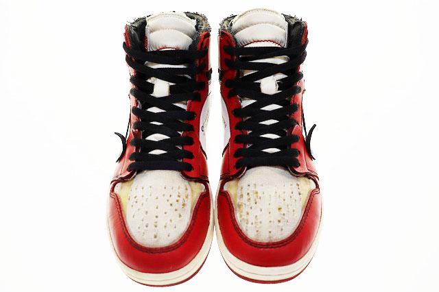 【中古】ナイキ NIKE THE 10 AIR JORDAN 1 OFF-WHITE CHICAGO 2017 26.5cm AA3834-101 AJ1 ☆AA★▲■250627