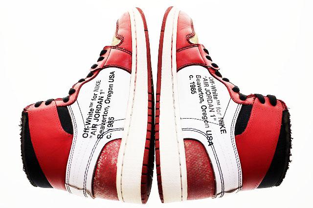 【中古】ナイキ NIKE THE 10 AIR JORDAN 1 OFF-WHITE CHICAGO 2017 26.5cm AA3834-101 AJ1 ☆AA★▲■250627