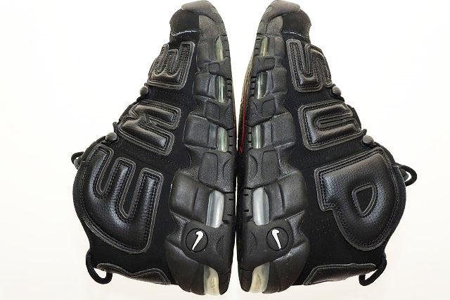 【中古】ナイキ NIKE × SUPREME AIR MORE UPTEMPO BLACK 28.5cm 902290-001 シュプリーム ☆AA★▲■250427