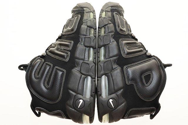 【中古】ナイキ NIKE × SUPREME AIR MORE UPTEMPO BLACK 28.5cm 902290-001 シュプリーム ☆AA★▲■250427