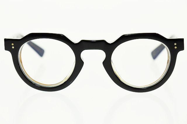 【中古】LESCA CROWN PANTO 8mm col 20 BLACK レスカ ルネティエ アイウェア メガネ 眼鏡 度入りレンズ ▲■250525