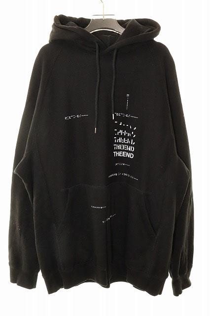 【中古】タカヒロミヤシタザソロイスト TAKAHIRO MIYASHITA The Soloist. 21AW OVERSIZED HOODIE BLACK 44 ●250511