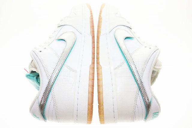 【中古】ナイキ NIKE SB DUNK LOW PRO OG QS DIAMOND SUPPLY CO. 2018 29.5cm WHITE BV1310-100 ▲■250515