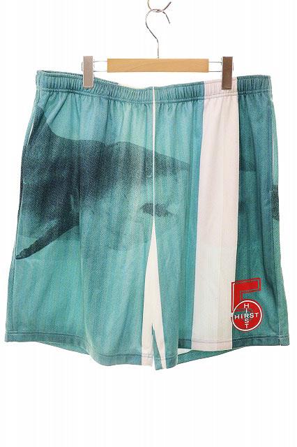 【中古】シュプリーム SUPREME × DAMIEN HIRST 25SS SOCCER SHORT GREEN XL ダミアン ハースト ☆AA★■250614