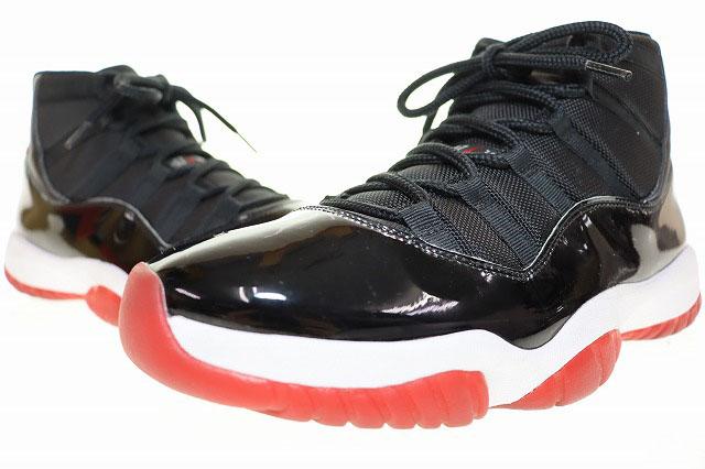 【中古】ナイキ NIKE AIR JORDAN 11 RETRO BRED BLACK TRUE RED 30?p 378037-061 エア ジョーダン レトロ ▲250703
