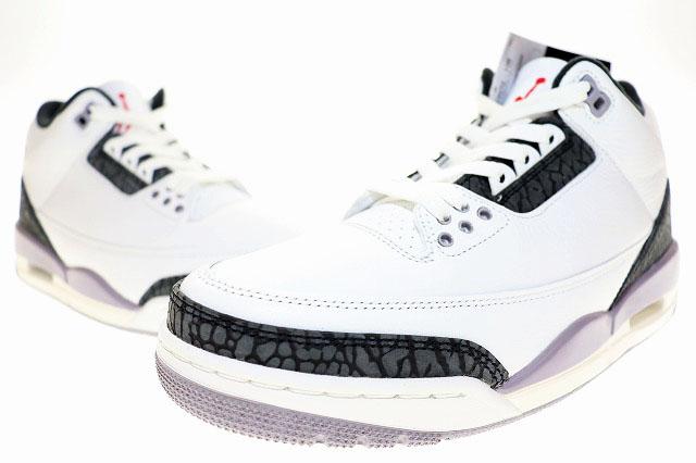 【中古】ナイキ NIKE AIR JORDAN 3 RETRO WHITE 2024 26.5cm CEMENT GREY CT8532-106 AJ3 エア ジョーダン ▲■250610