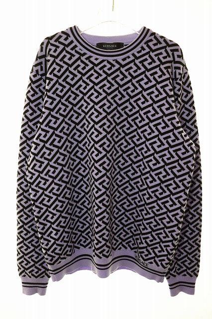 【中古】ヴェルサーチ ヴェルサーチェ VERSACE JACQUARD KINT SWEATER SIZE 50 1003883 1A02469 ☆AA★250725