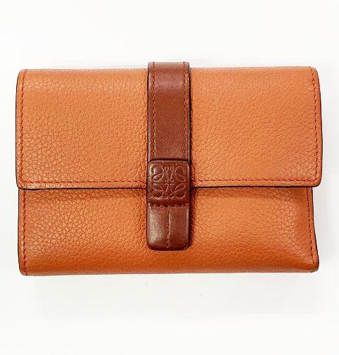 【中古】ロエベ LOEWE バーティカル スモール ウォレット 262004 3つ折り 財布 ☆AA★ ●▲ 250808