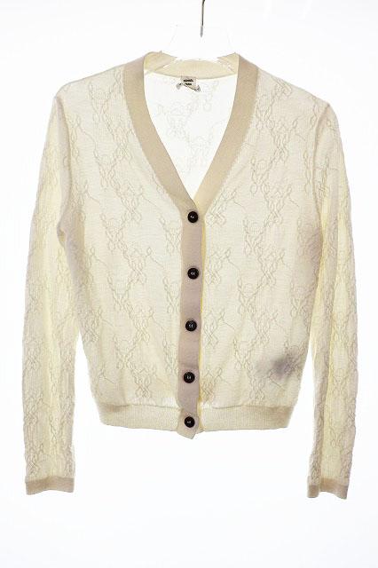 【中古】エルメス HERMES 18SS カシミヤ カーディガン SIZE34 86-7714 イタリア製 シルク ニット ☆AA★●250729