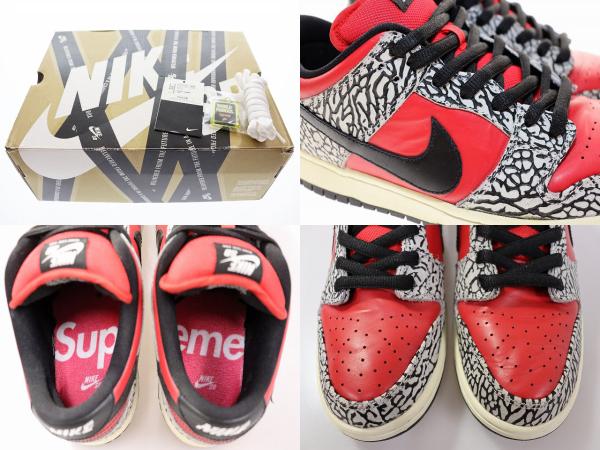 【中古】ナイキ NIKE DUNK LOW PREMIUM SB SUPREME 2012 28.5cm 12SS 313170-600 ☆AA★▲■250922