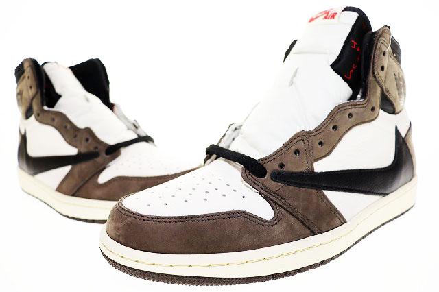 【中古】ナイキ NIKE AIR JORDAN 1 HIGH OG TS SP TRAVIS SCOTT 2019 28cm DARK MOCHA CD4487-100 ☆AA★▲■250902
