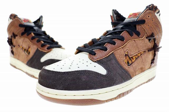 【中古】ナイキ NIKE DUNK HI BDGA BODEGA 2020 27cm FAUNA BROWN CZ8125-200 ダンク ハイ ボデガ ▲250825