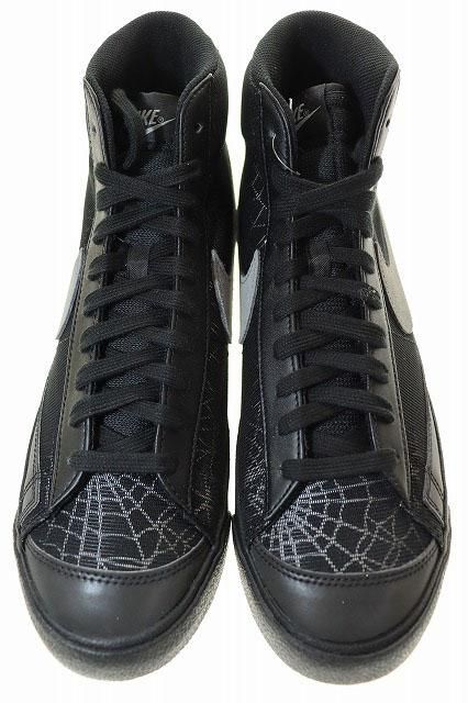 【中古】ナイキ NIKE BLAZER MID SPIDER WEB 77 BLACK 28.5cm DC1929-001 ブレーザー ミッド スパイダー ▲■250809