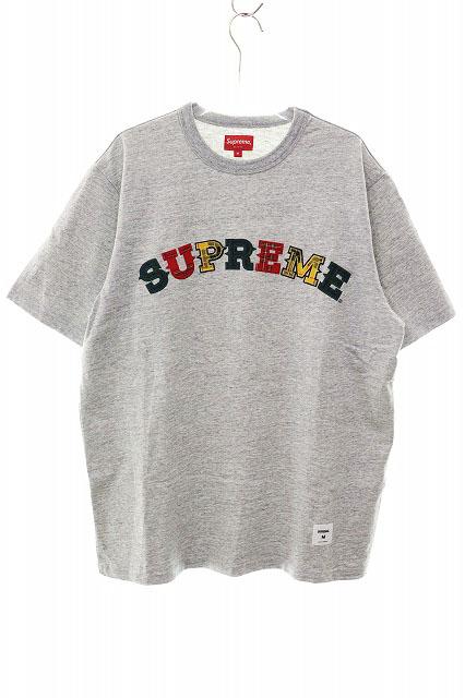 【中古】シュプリーム SUPREME 20AW PLAID APPLIQUE S GREY M プレイド アップリケ フロントロゴ ☆AA★250823