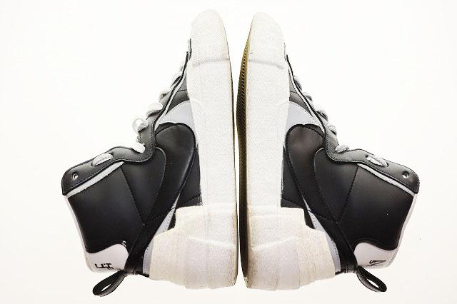 【中古】ナイキ NIKE × sacai BLAZER MID WOLF GREY BLACK 28.5cm BV0072-002 サカイ ブレザー ミッド ▲■250903