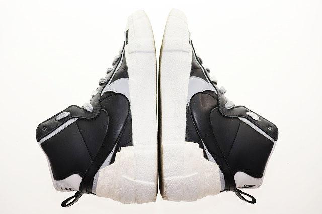 【中古】ナイキ NIKE × sacai BLAZER MID WOLF GREY BLACK 28.5cm BV0072-002 サカイ ブレザー ミッド ▲■250903