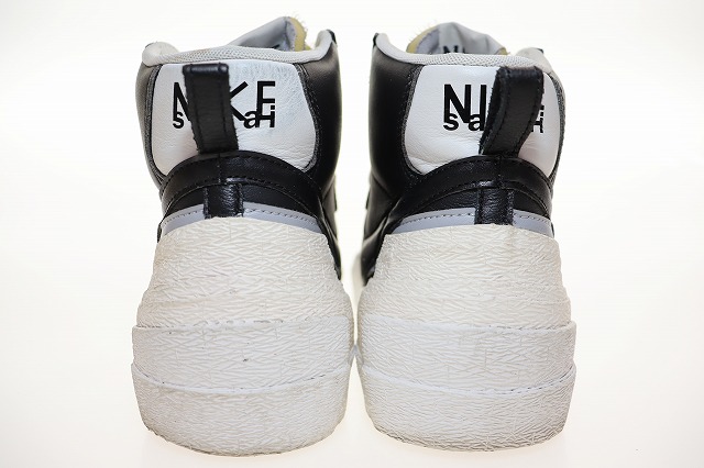 【中古】ナイキ NIKE × sacai BLAZER MID WOLF GREY BLACK 28.5cm BV0072-002 サカイ ブレザー ミッド ▲■250903