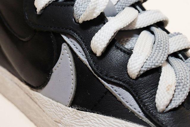 【中古】ナイキ NIKE × sacai BLAZER MID WOLF GREY BLACK 28.5cm BV0072-002 サカイ ブレザー ミッド ▲■250903