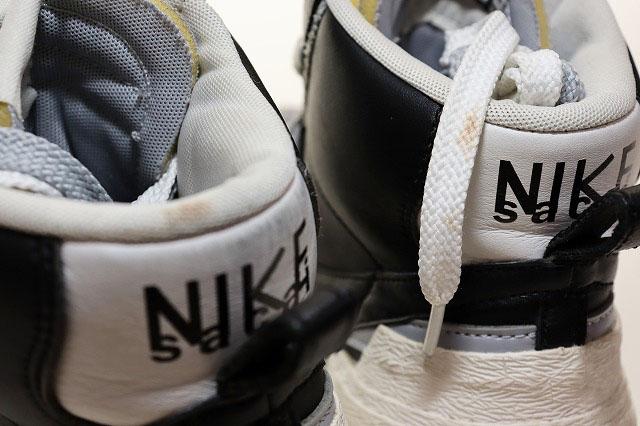 【中古】ナイキ NIKE × sacai BLAZER MID WOLF GREY BLACK 28.5cm BV0072-002 サカイ ブレザー ミッド ▲■250903