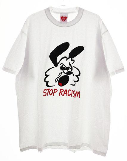 【中古】Girls Don’t Cry STOP RACISM TEE WHITE XL ガールズドントクライ ホワイト ストップ レイシズム Tシャツ