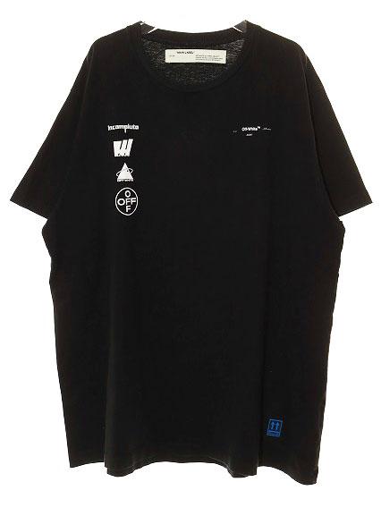 【中古】オフホワイト OFF WHITE MARIANA DE SILVA S/S OVER TEE BLACK S マリアナ デ シルバ 半袖 オーバー Tシャツ