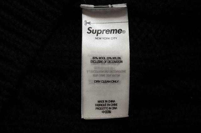 【中古】シュプリーム SUPREME 23AW APPLIQUE CABLE KNIT SWEATER BLACK L アップリケ ニット セーター ☆AA★251020_6
