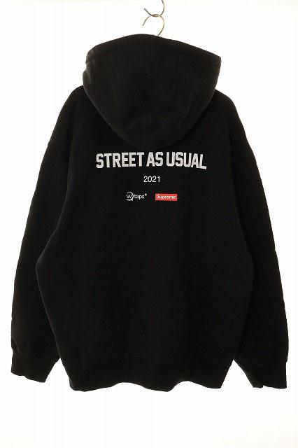 中古】シュプリーム SUPREME × WTAPS SIC'EM HOODED SWEATSHIRT BLACK