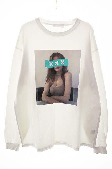 【中古】ゴッドセレクション GOD SELECTION XXX フォト ロンT 長袖 ホワイト 白 L ☆AA★250929 メンズ