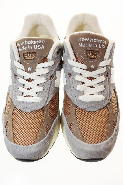 【中古】ニューバランス NEW BALANCE U993GG 28.5cm D ワイズ USA製 グレー ベージュ ▲■250805 メンズ