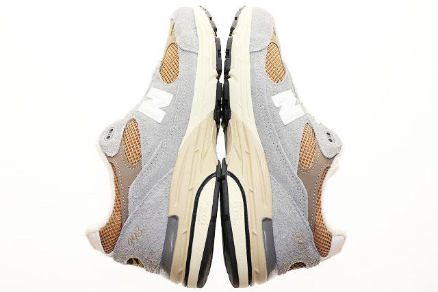 【中古】ニューバランス NEW BALANCE U993GG 28.5cm D ワイズ USA製 グレー ベージュ ▲■250805 メンズ