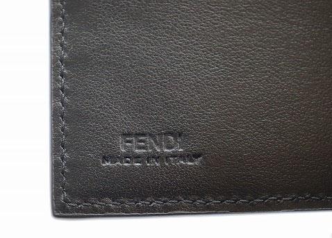 【中古】フェンディ FENDI 二つ折り 財布 7M0001A9XS レザー コインケース付き ズッカ柄 ブラック ☆AA★▲■260124_4