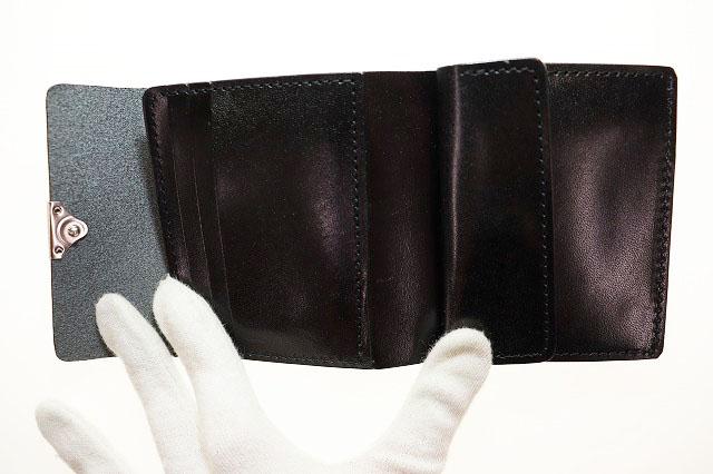 中古】20/80 TOCHIGI LEATHER FOLDED WALLET WITH FLAP BLACK 栃木