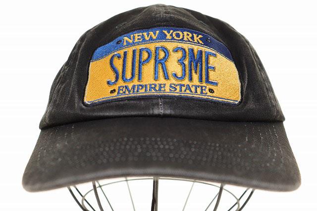 中古】シュプリーム SUPREME 25SS LICENSE PLATE 6PANEL CAP BLACK