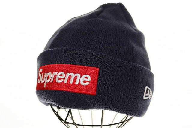 【中古】シュプリーム SUPREME × NEW ERA 24AW BOX LOGO BEANIE NAVY ニューエラ ボックス ロゴ ☆AA★▲■251006