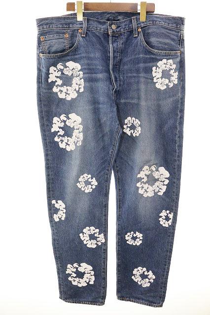 【中古】リーバイス Levi's × DENIM TEARS W38 PC9-A1592-0001 デニムティアーズ フラワープリント ☆AA★250922