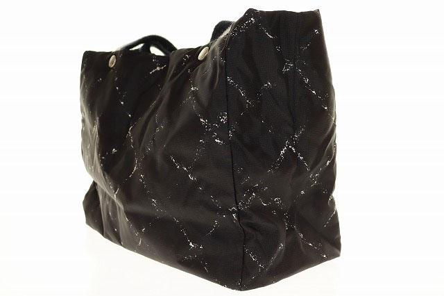 【中古】シャネル CHANEL 旧 トラベルライン トートバッグ フランス製 ブラック ☆AA★●▲251025 レディース_4