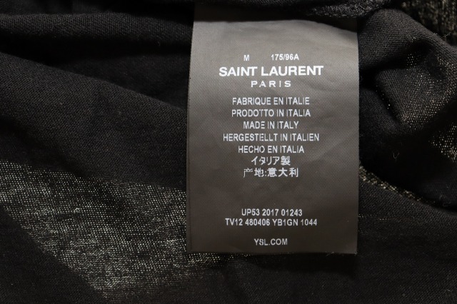 【中古】サンローラン パリ SAINT LAURENT PARIS BLACK M 480406 スクリプト ロゴ Ｔシャツ ブラック ☆AA★260319_8