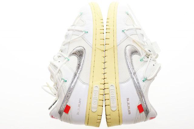 【中古】ナイキ NIKE × OFF-WHITE DUNK LOW 1 OF 50 WHITE 1 27.5cm DM1602-127 オフホワイト ☆AA★▲■250914