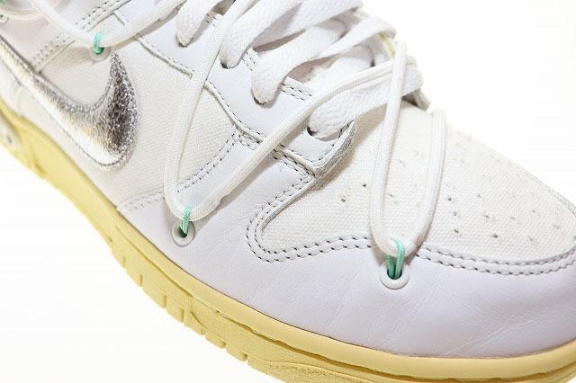 【中古】ナイキ NIKE × OFF-WHITE DUNK LOW 1 OF 50 WHITE 1 27.5cm DM1602-127 オフホワイト ☆AA★▲■250914