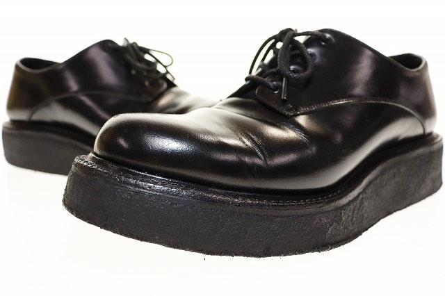 【中古】フットザコーチャー foot the coacher HARDER GLOXI CUT SOLE BLACK SIZE 7 レザーシューズ ●▲250827