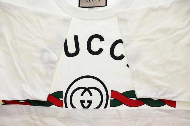 【中古】グッチ GUCCI FIRENZE 1921 PRINT TEE WHITE S 616036 XJD7T フィレンツェ ロゴ プリント ☆AA★251006_3